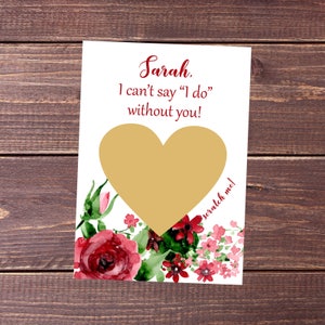 Sarai la mia damigella d'onore gratta relera regalo di carta, proposta da damigella d'onore, regalo proposta da damigella d'onore, carta proposta da mida, Chiedi damigella d'onore