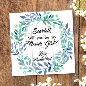 Flower girl proposal, flower girl puzzle, will you be my flower girl, Ask flower girl, Will you be my bridesmaid puzzle, Bridesmaid gift