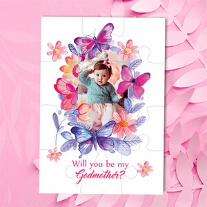Dono Madrina, Proposta Madrina, Fata Madrina, Sarai la mia Madrina, Regalo per Madrina, Puzzle fotografico madrina personalizzato,