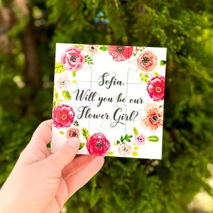 Will You Be my Flower girl, Will You Be our Flower girl, Ask Flower Girl, Flower Girl gift, Flower girl Puzzle, Flower girl jigsaw, proposal image 2