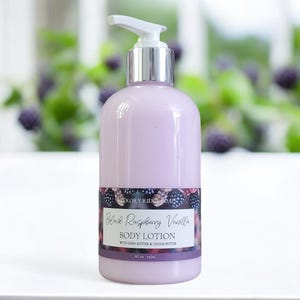 Indulgent Black Raspberry Vanilla Body Butter Lotion - Rich Shea & Cocoa Butter Blend Scented with Juicy Raspberries and Warm Vanilla