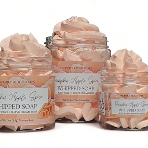 Pumpkin Spice Whipped Soap Fall Soap Cream Soap Pumpkin Apple Whipped pumpkin Soap Whipped Shaving Cream Pumpkin Shower image 5