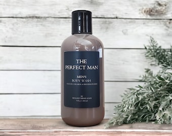 The Perfect Man Men's Body Wash | Nourishing Body Wash for Men | Sulfate Free Body Wash | Paraben Free | Phosphate Free | Vegan | Men's Soap
