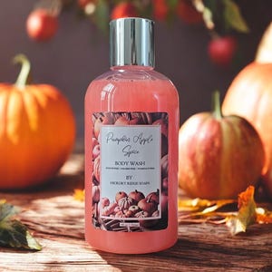 Pumpkin Apple Spice Nourishing Body Wash, Bath Gel , Bubble Bath, Body Wash For Dry Skin
