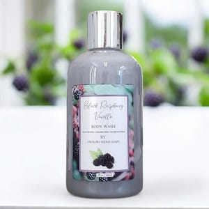 Sulfate Free Black Raspberry Vanilla Body Wash - Juicy Raspberry & Ripe Plum Infusion with Warm Vanilla | Bath Gel