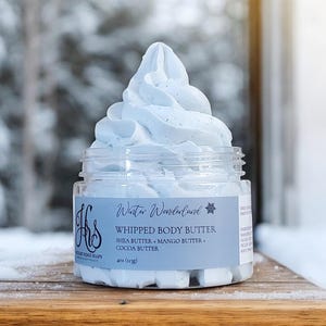 Winter Wonderland Whipped Body Butter - Nourishing Triple Butter Blend of Shea, Mango & Cocoa Butter, hydrating body lotion, winter skincare