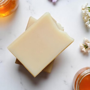 Goat Milk and Honey Handmade Soap - Natural Skin Care | Unscented & Fragrance Free | Goat Milk Soap | Cold Process Soaps