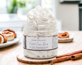 Frosted Cinna Buns Whipped Soap - Travel Size | Cream Soap | Cinnamon Rolls | Whipped Shaving Cream | Winter Soap | Mini Whipped Soap