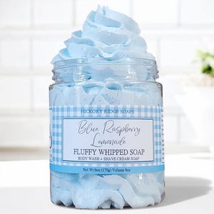 Fluffy Whipped Soap Body Frosting - BLUE RASPBERRY LEMONADE - Bath Soap, Body Wash, Shave Cream, Cream Soap, Soap, Body Soap, Gift For Her