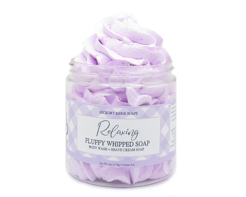 Relaxing Fluffy Whipped Soap Lavender Bath Soap, Body Wash, Shaving Cream, Cream Soap, Soap, Body Soap, Gift For Her image 3