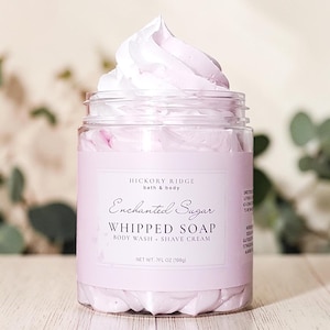 Jabón corporal esponjoso y cremoso Enchanted Sugar / Jabón de baño, gel de ducha, crema de afeitar, jabón cremoso, jabón, jabón corporal / Regalo para ella / Spa