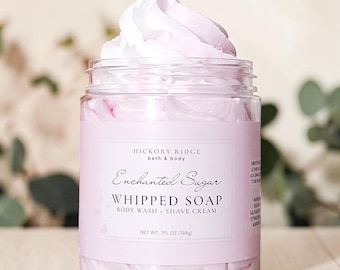 Enchanted Sugar Fluffy Whipped Soap Body Frosting | Bath Soap, Body Wash, Shaving Cream, Cream Soap, Soap, Body Soap | Gift For Her | Spa