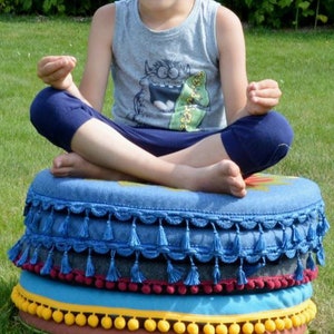 Mandala Cushion, Meditation Pillow A H image 9