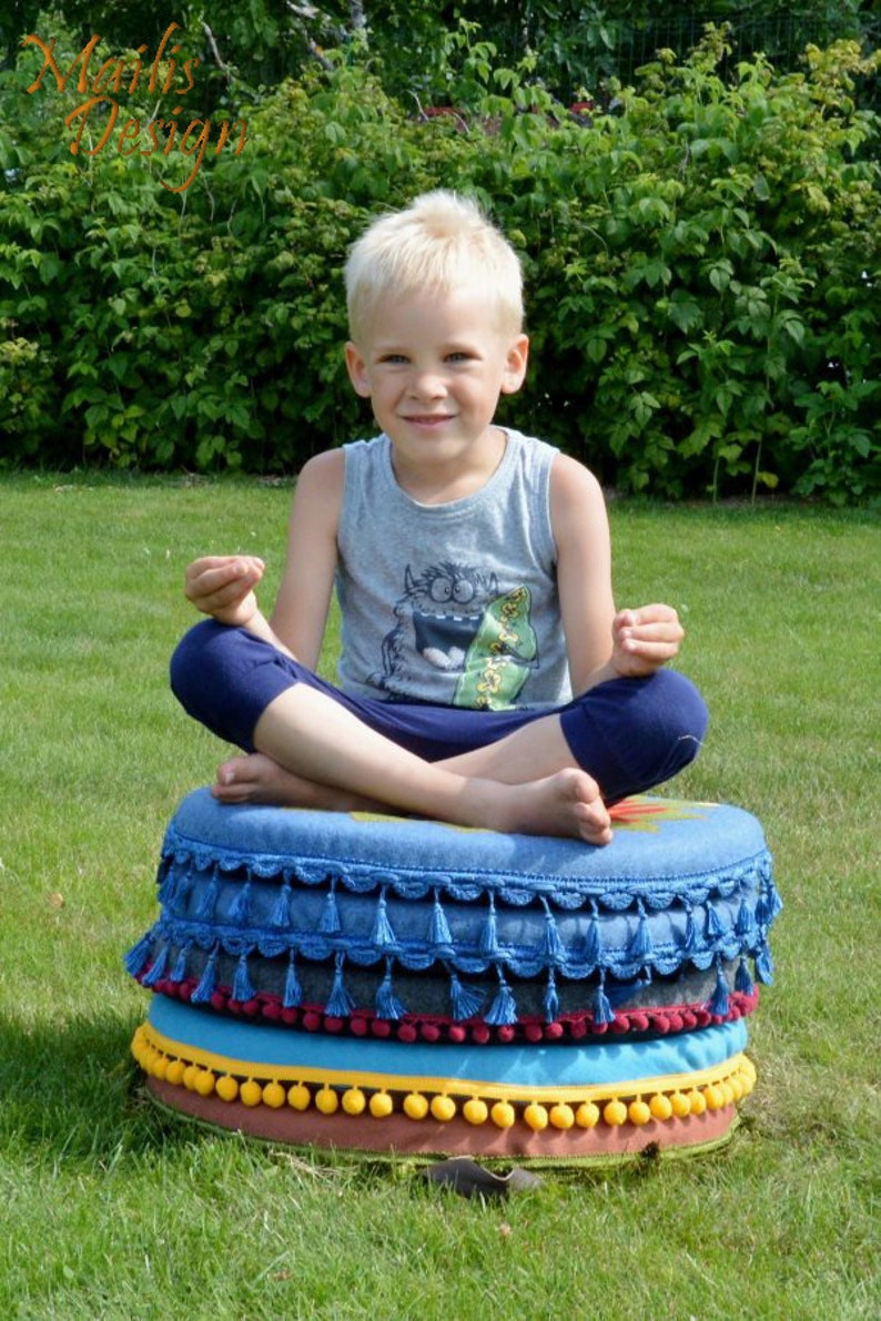 Mandala Cushion, Meditation Pillow A H image 9