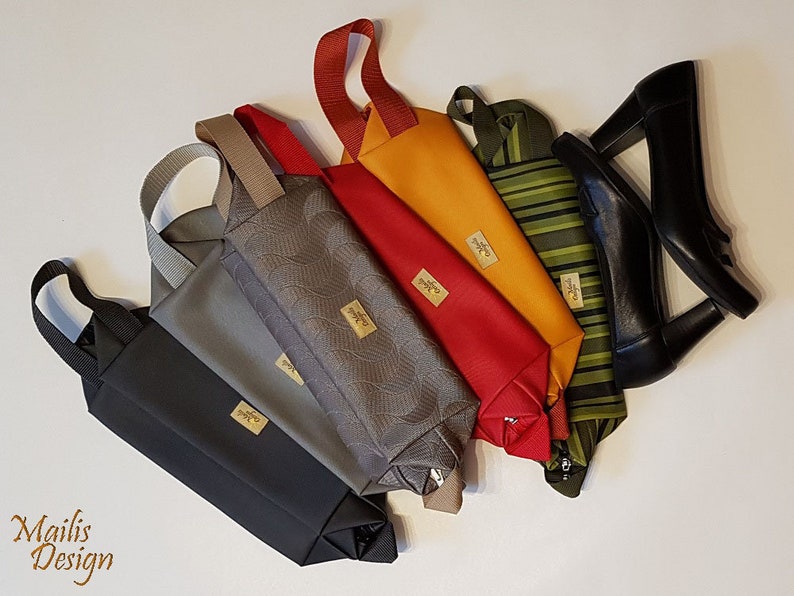 Shoe Bag M 26cm/10 Faux Leather, Zipper Shoe Bag, Sports Shoe Bags