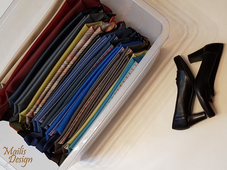 Shoe Bag L 34cm/13 Faux Leather Zipper Shoe Bag Etsy