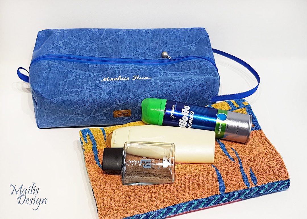 Personalized SPA or Shoe Bag for Travel 34cm/13, Oilcloth Zipper Shoe