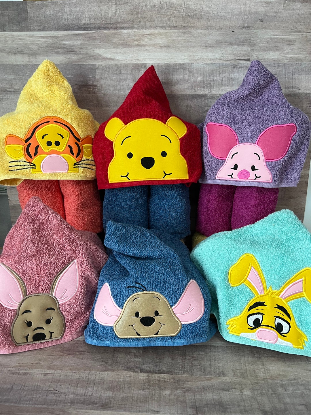 Piglet Hooded Towels for Kids, Winnie the Pooh Bath Towels for