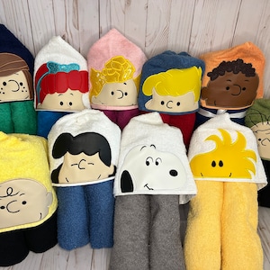 Charlie and Friends Hooded Towels, Bath Towels, Beach Towels