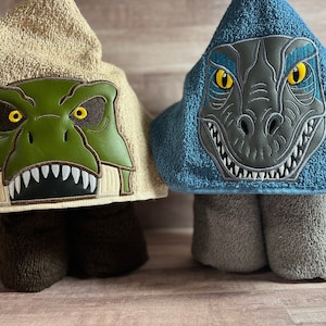 Dinosaur Hooded Towel, Beach Towel, Bath Towel