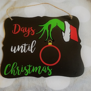 Count down to Christmas sign