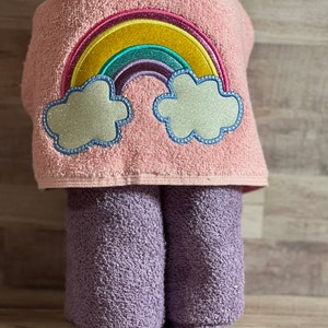 Regenbogen-Kapuzenhandtuch, Strandtuch, Badetuch