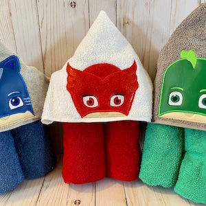 Pj Mask Hooded Towels - Etsy Australia