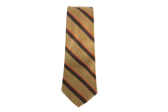 Worsted Wool and Silk Striped Vintage Necktie in … - image 1