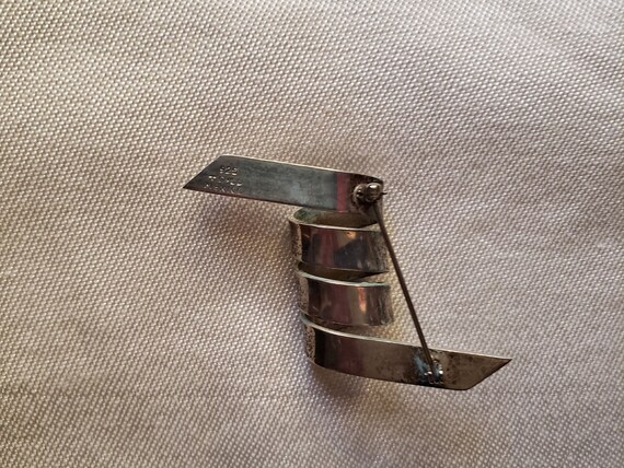 Cécile Jeanne PARIS Broche Vintage Moderniste Plaqué Or