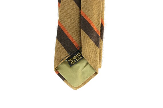 Worsted Wool and Silk Striped Vintage Necktie in … - image 5