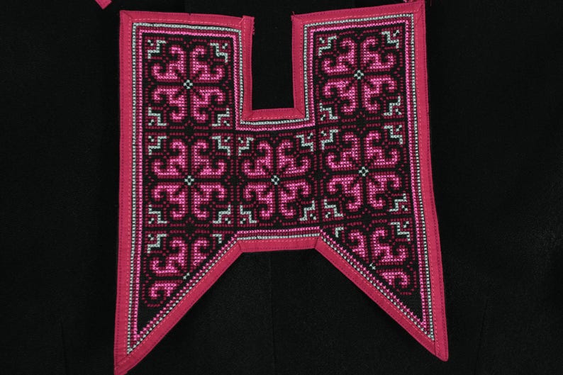 Bohemian Hmong Hand Embroidered Bolero with Beaded Tassel Fringe Exquisite Handmade Shrug