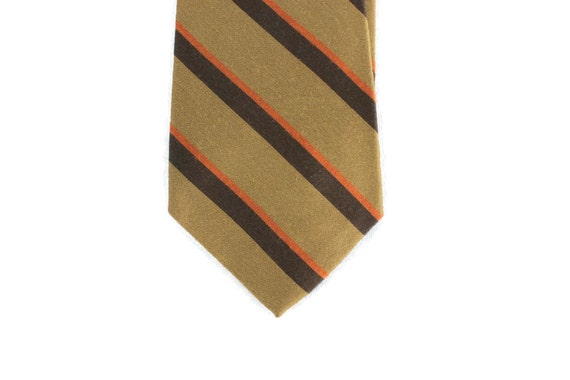 Worsted Wool and Silk Striped Vintage Necktie in … - image 4