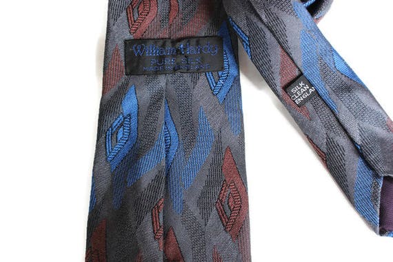 Diamond New Wave Necktie by William Hardy in Gray… - image 5