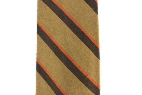 Worsted Wool and Silk Striped Vintage Necktie in … - image 3