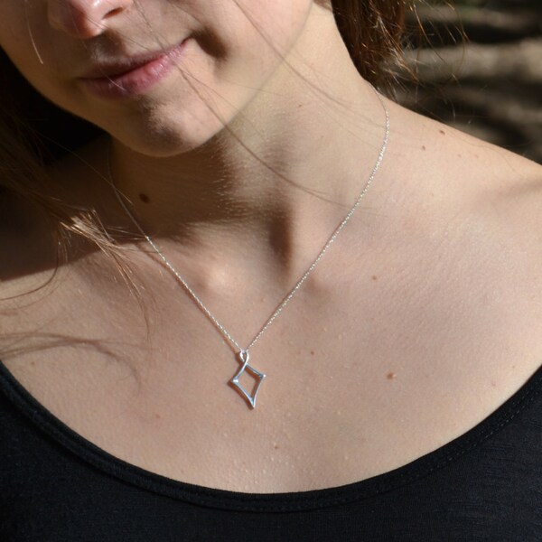 Sterling Silver Mini Kite Necklace