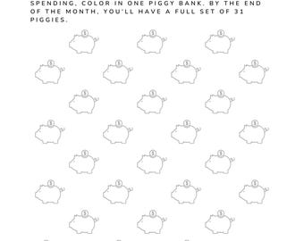 No Spend Month Challenge Sheet