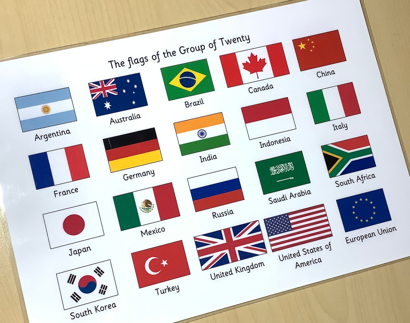 Montessori Geography G20 flags & European flags puzzle Etsy