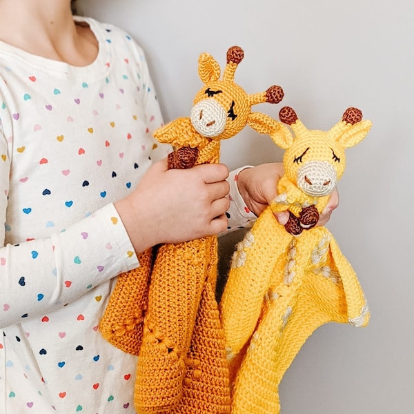 Giraffe Lovey Crochet Pattern - Security Blanket Crochet Pattern - Giraffe Crochet Pattern - Giraffe Amigurumi Pattern - Safari Crochet