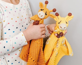 Giraffe Lovey Crochet Pattern - Security Blanket Crochet Pattern - Giraffe Crochet Pattern - Giraffe Amigurumi Pattern - Safari Crochet