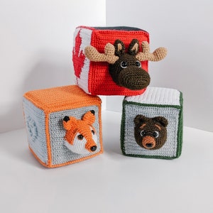 Amigurumi Stacking Blocks Pattern | Amigurumi Crochet Pattern | Amigurumi Moose | Amigurumi Bear | Amigurumi Fox | Crochet Blocks Pattern