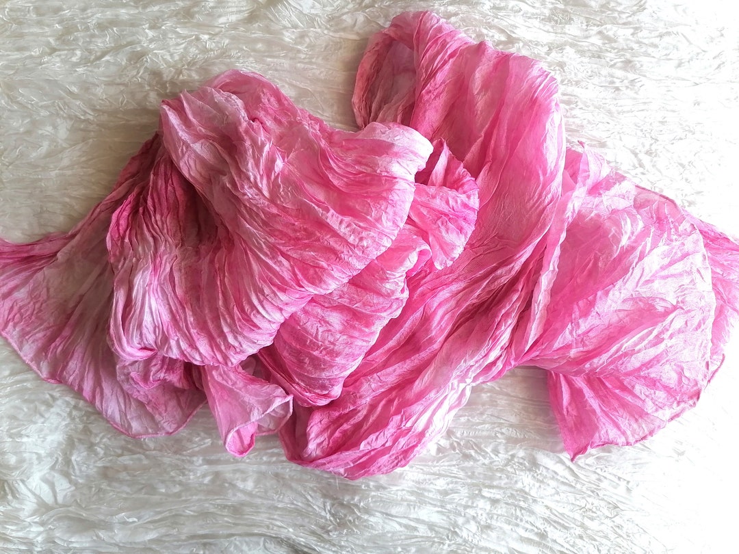 Blush Pink Silk Scarf Gift for Girlfriend Long Silk Scarf Travel ...