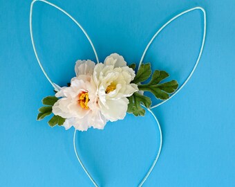 Blue Bunny Ear Headband