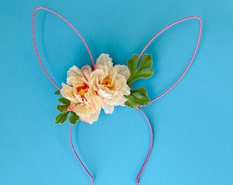 Diadema con orejas de conejo