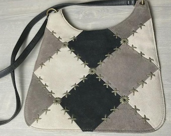 Vintage Coach 9587 Soho Patchwork Suede Leather Shoulder