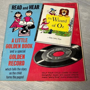 vintage Wizard of Oz book and record