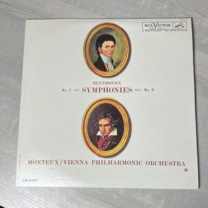 Beethoven Symphonies No. 1 & No. 8 vinyl, by Monteux and the Vienna Philharmonic