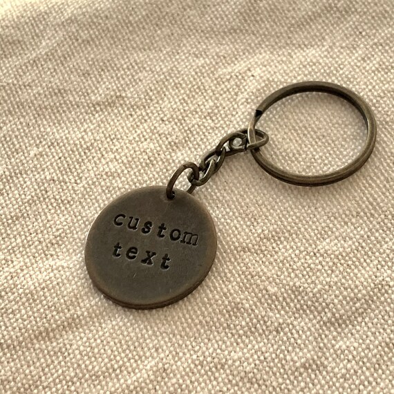 Custom Metal Stamped Keychain Personalized Metal Keychain Custom