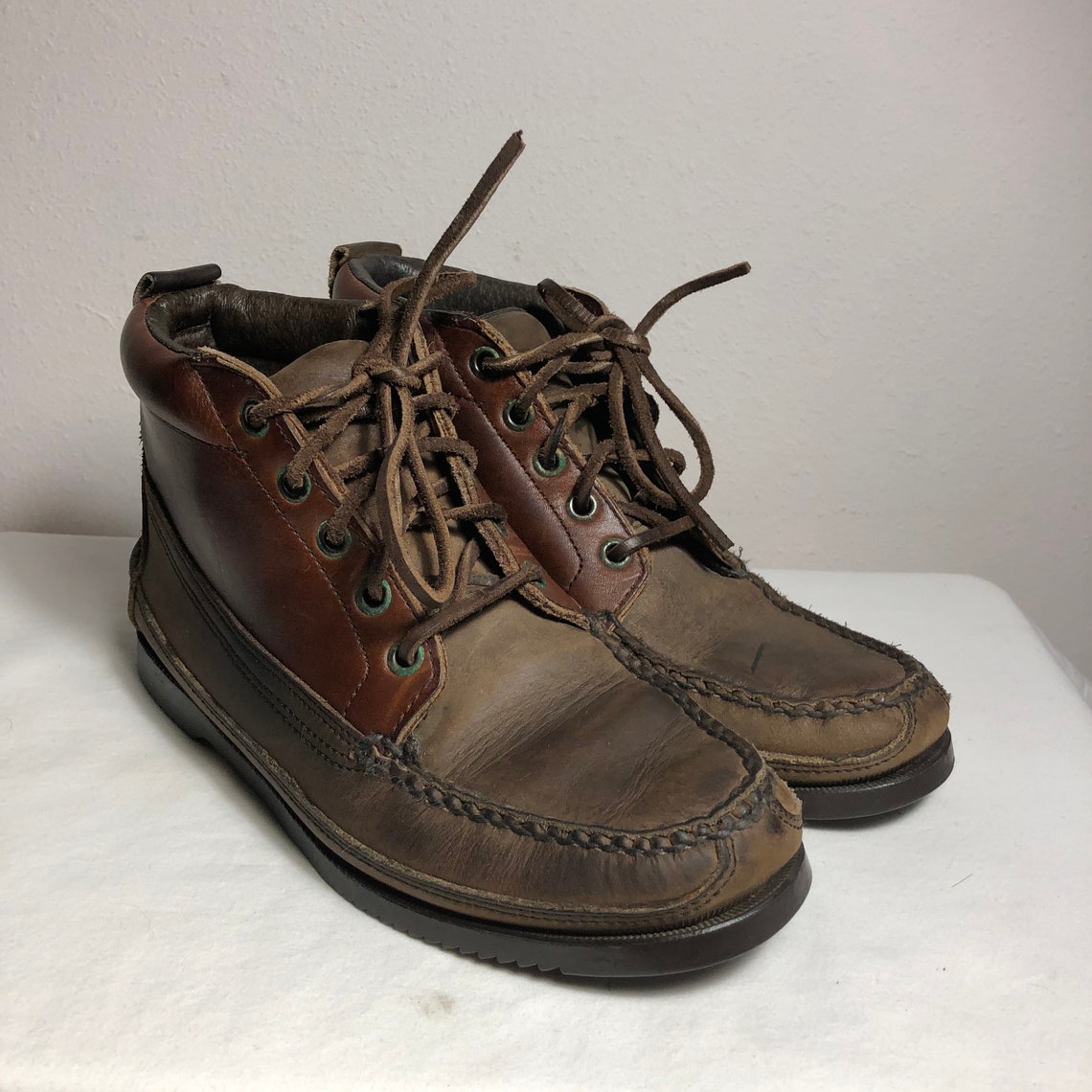 Men Size 7 1/2 Vintage Nunn Bush Brown Hiking Ankle Boots | Etsy