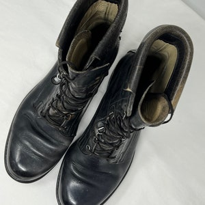 Men Size 8 1/2 D Vintage Addison and Co 2000s Black Leather Combat ...