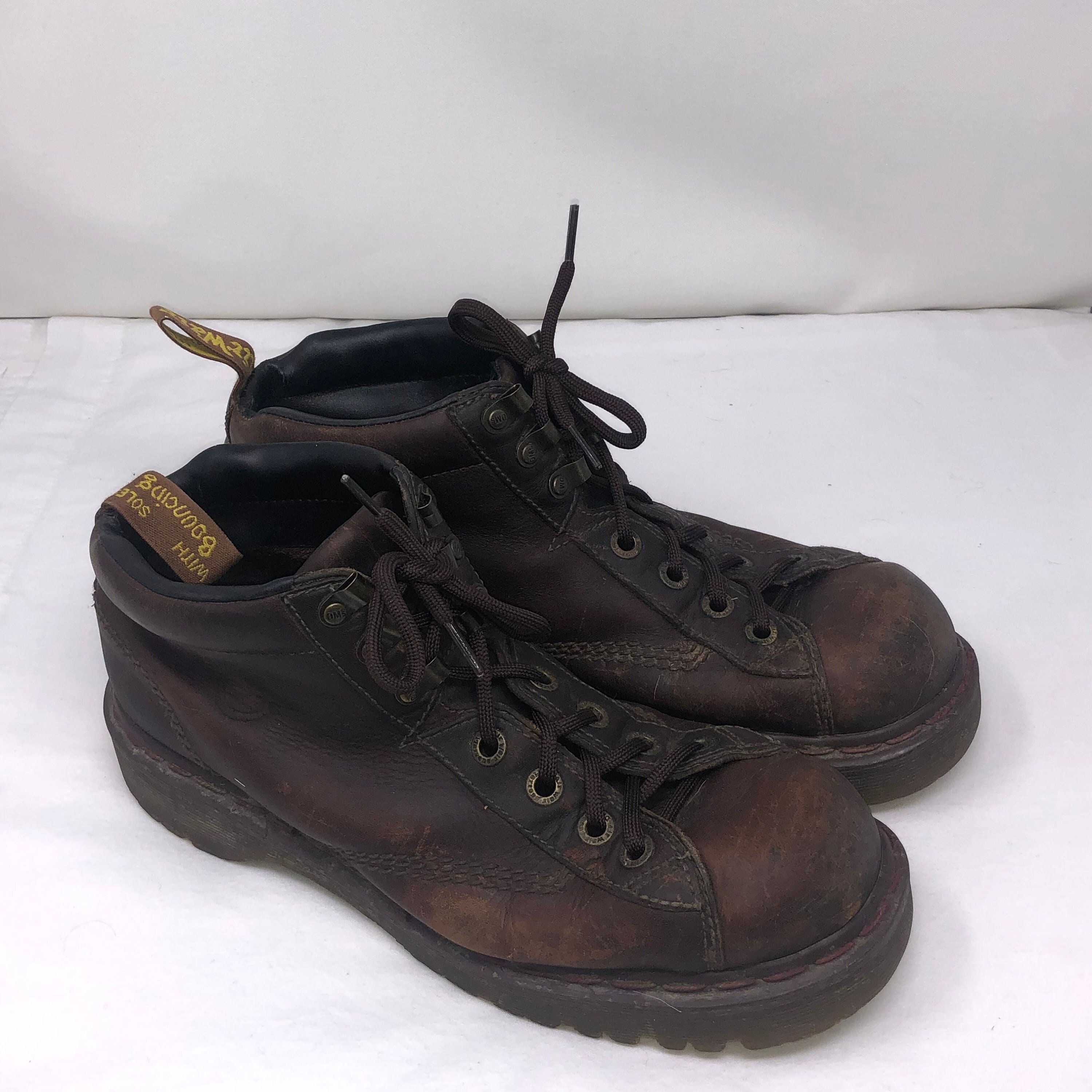 Men Size 10 US 9 UK Vintage Dr Martens Brown Leather Boots - Etsy